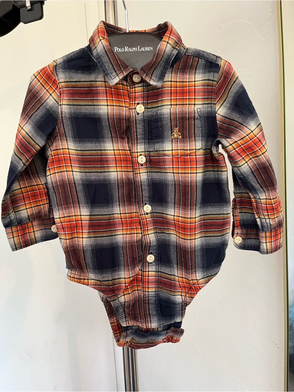 Baby Gap 18-24 months Plaid Baby Button-Up Bodysuit